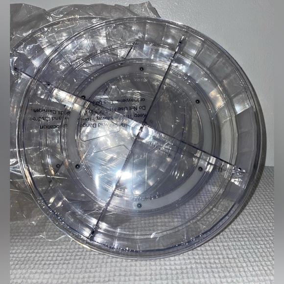 10.25” Clear turn table storage - set of 2 - bullseye playground section - Picture 2 of 6